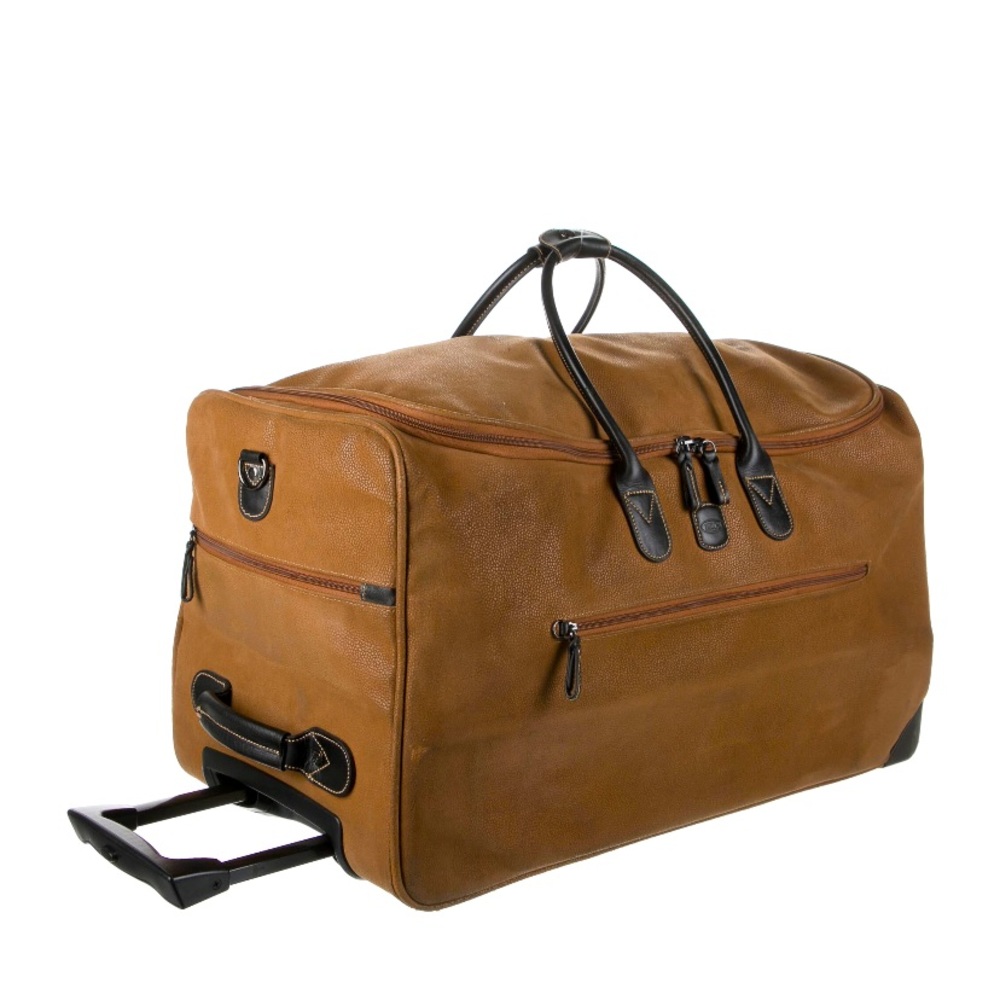 Bric’s genuine leather roller bag. Well-worn & ready for your elegant adventures